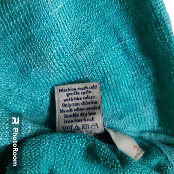 G.H. Bass & Co. Womend Knit Cardigan Sweater Blue Green Tie Dye Size L - Picture 4 of 4